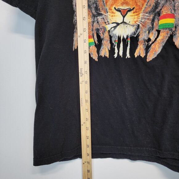 Ripple Junction Rasta Lion T-shirt Size XL Graphic Jamaican Joint Dreads Raggae - Picture 3 of 5
